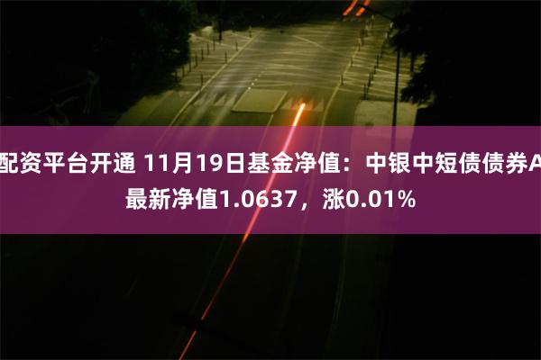 配资平台开通 11月19日基金净值：中银中短债债券A最新净值1.0637，涨0.01%