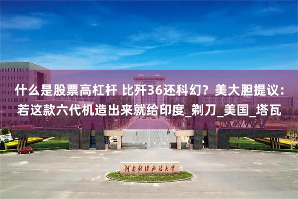 什么是股票高杠杆 比歼36还科幻？美大胆提议：若这款六代机造出来就给印度_剃刀_美国_塔瓦