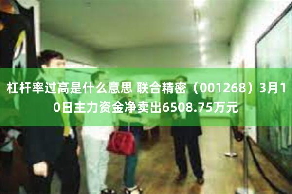 杠杆率过高是什么意思 联合精密（001268）3月10日主力资金净卖出6508.75万元