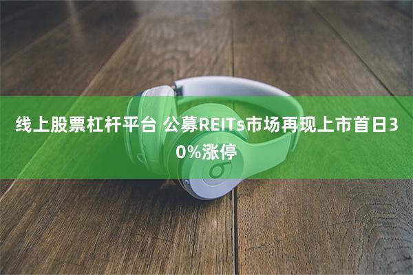 线上股票杠杆平台 公募REITs市场再现上市首日30%涨停